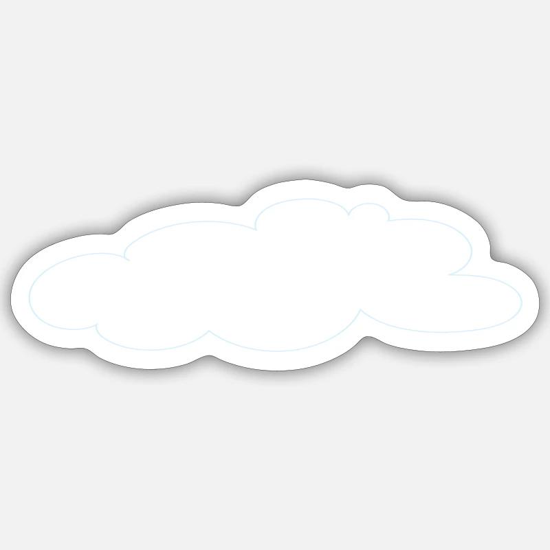 Nuage blanc - Sticker taille S (10 x 10 cm) - blanc mat