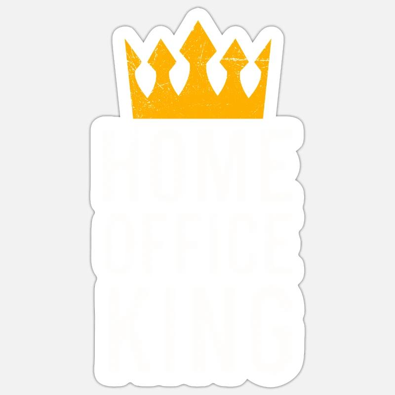 Home Office King Geschenkidee Sticker Größe S (10 x 10 cm)