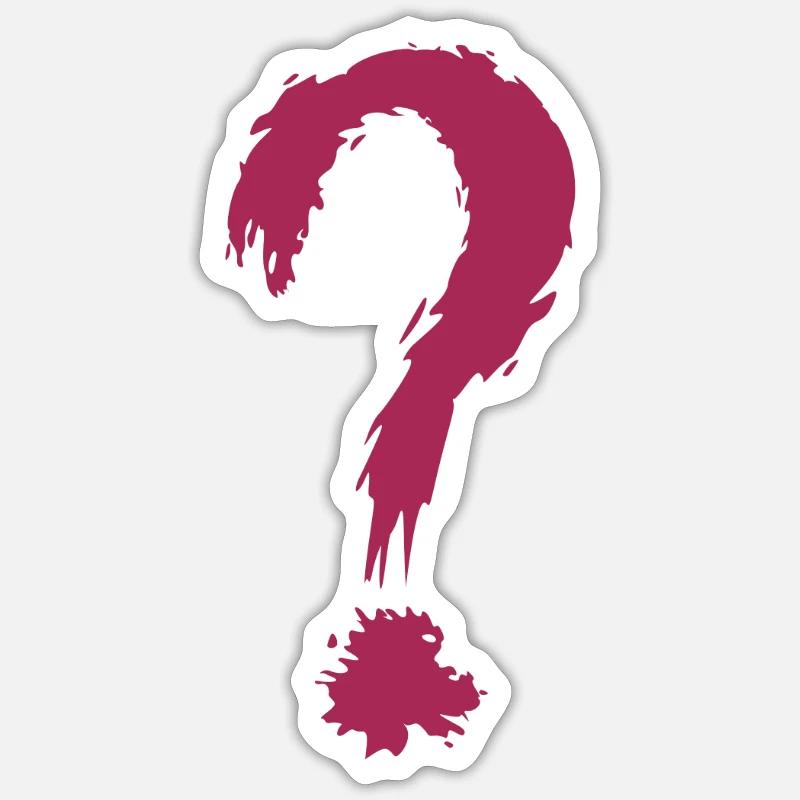 Point d'interrogation - Sticker taille S (10 x 10 cm) - blanc mat
