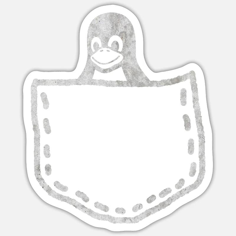 LINUX TUX PROGRAMMIERER GESCHENK VINTAGE PINGUIN Sticker Größe S (10 x 10 cm)