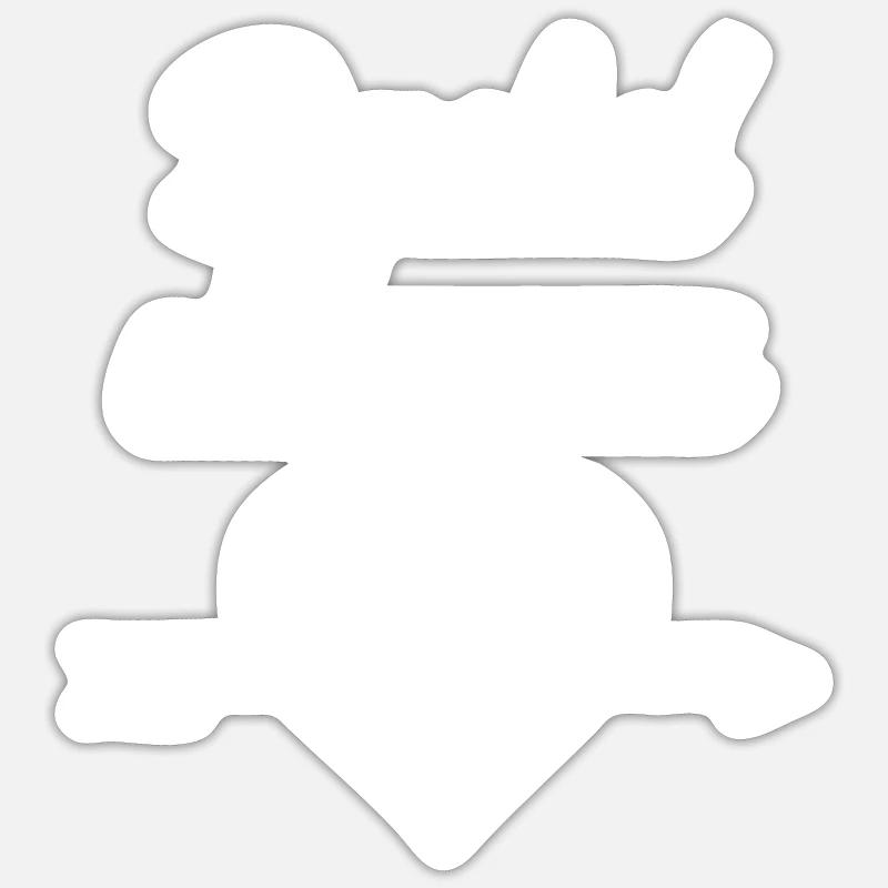 Dackel Mama - Dackel Bluse Liebe Dackel spruch - Sticker Größe S (10 x 10 cm) - Mattweiß