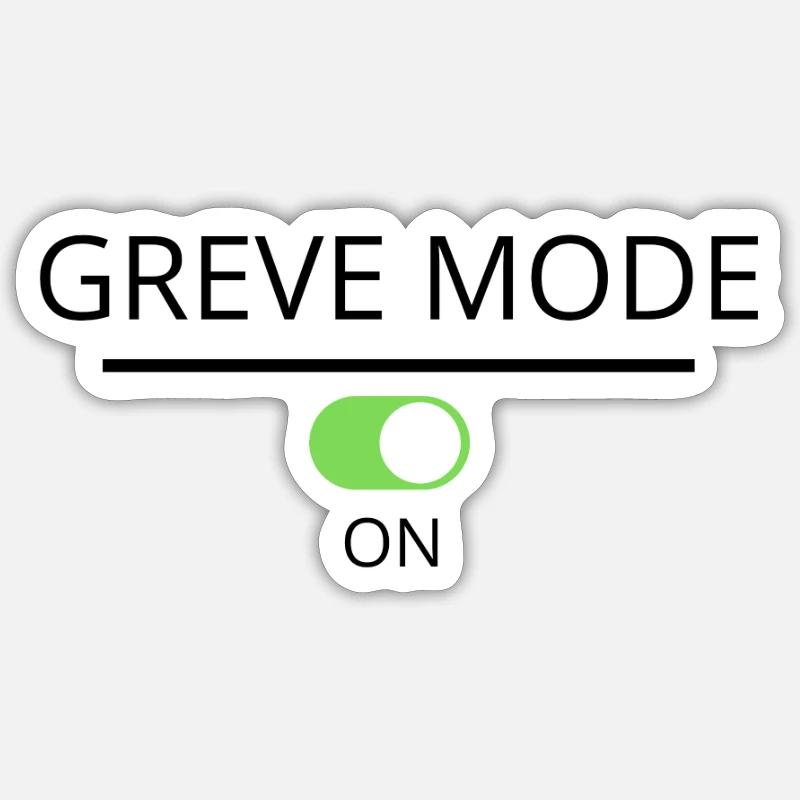 Greve-Modus ein - Sticker Größe S (10 x 10 cm) - Mattweiß