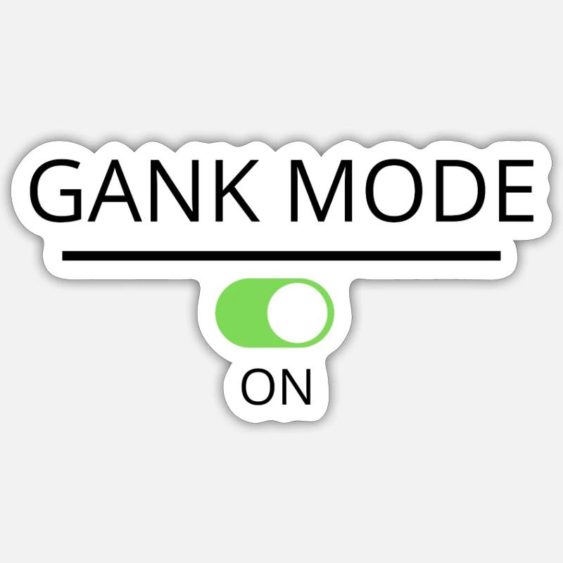 Gank-Modus eingeschaltet - Sticker Größe S (10 x 10 cm) - Mattweiß