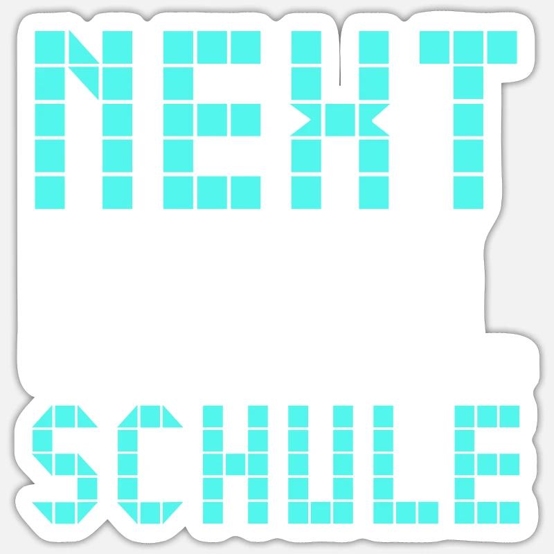 Next Level Schule - Sticker Größe S (10 x 10 cm) - Mattweiß