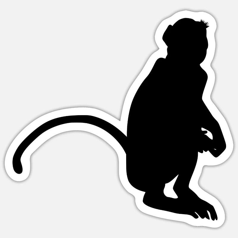 Curious monkey Sticker size S (10 x 10 cm)