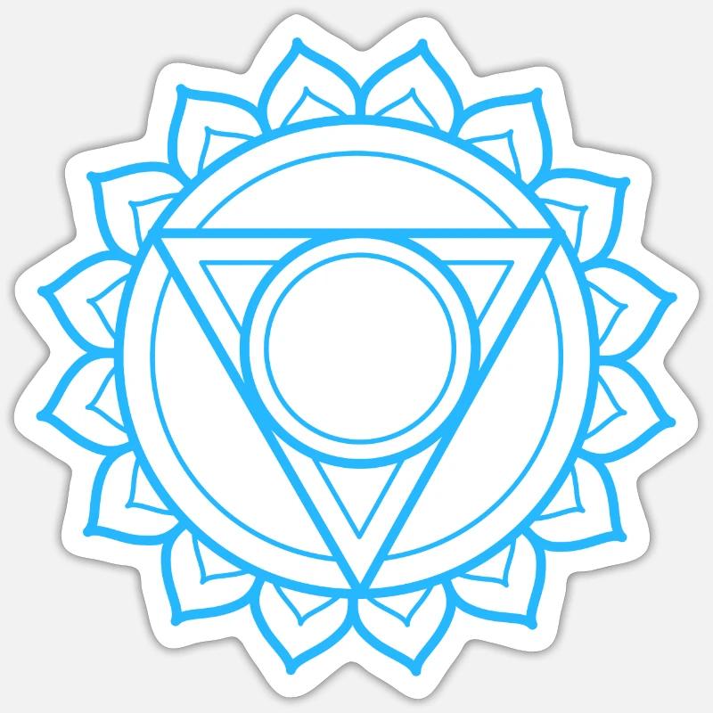 Vishuddha - Sticker taille S (10 x 10 cm) - blanc mat