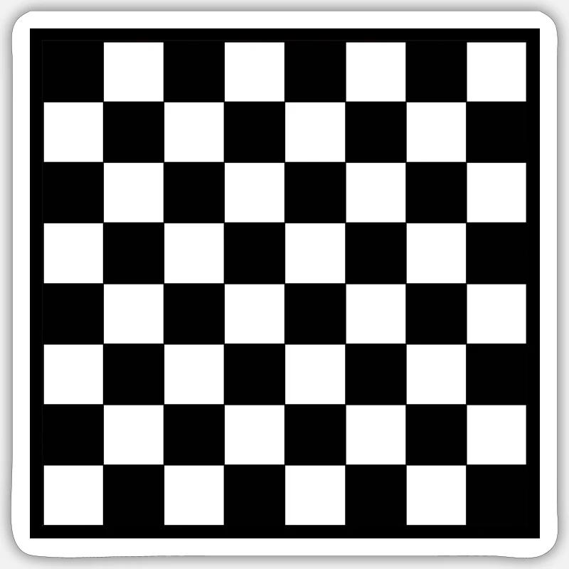 Échecs | échecs - Sticker taille S (10 x 10 cm) - blanc mat