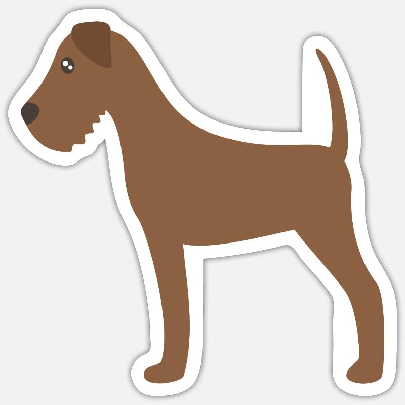 irish terrier - Sticker size S (10 x 10 cm) - white matte