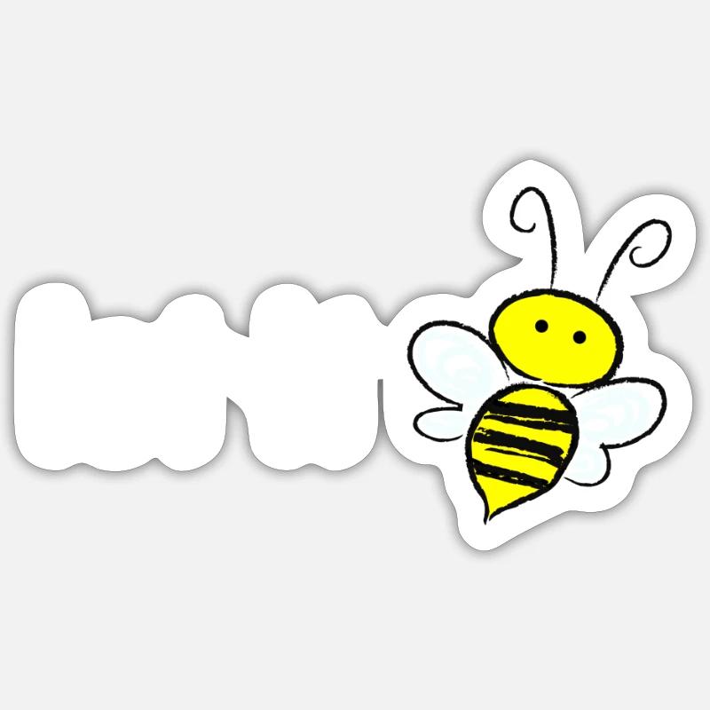 Let it bee - Sticker taille S (10 x 10 cm) - blanc mat