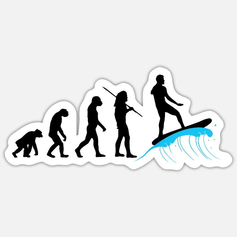 Évolution - Surf Sticker taille S (10 x 10 cm)