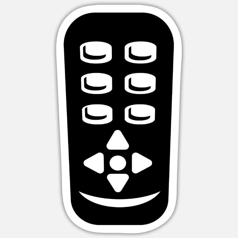 remote control - Sticker size S (10 x 10 cm) - white matte