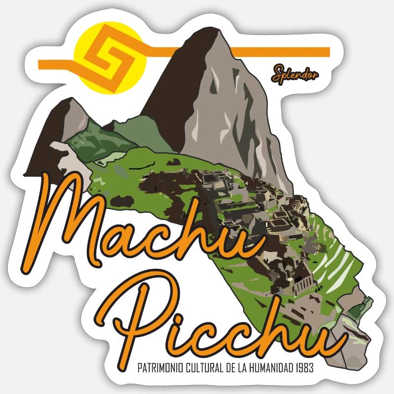 Machu Picchu-Cuzco Peru - Sticker Größe S (10 x 10 cm) - Mattweiß