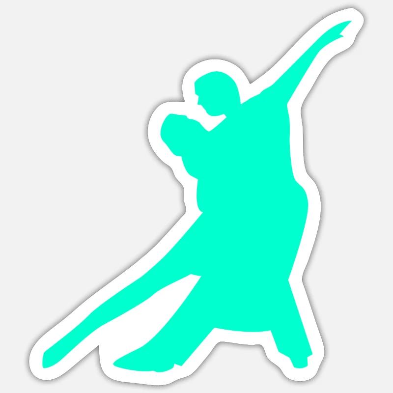 Dance tango - Sticker size S (10 x 10 cm) - white matte