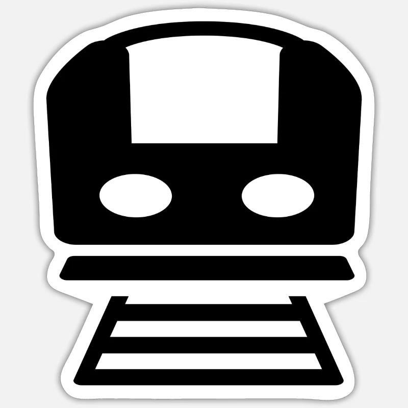 TRAIN - Sticker taille S (10 x 10 cm) - blanc mat