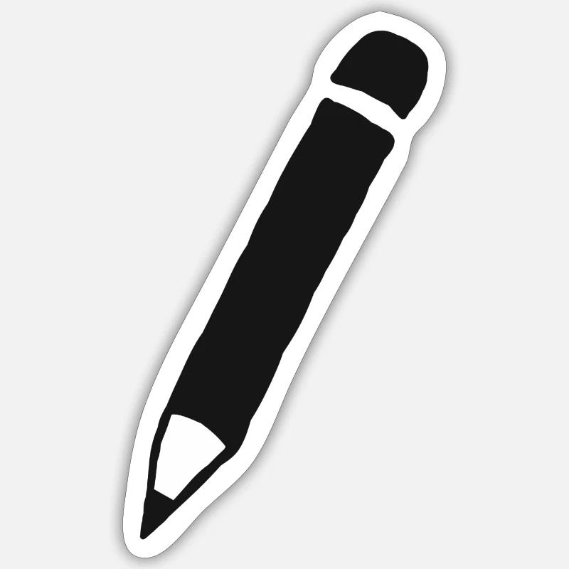 Stift Kunst Schule Bleistift Stifte malen Geschenk - Sticker Größe S (10 x 10 cm) - Mattweiß
