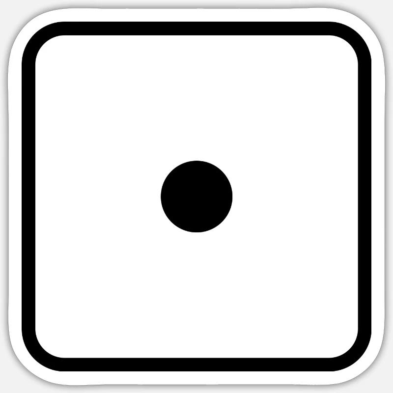 Numéro de cube 1 Sticker taille S (10 x 10 cm)