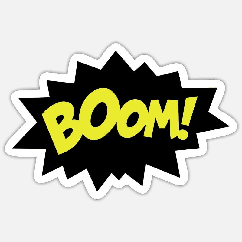 Speech bubble boom - Sticker size S (10 x 10 cm) - white matte
