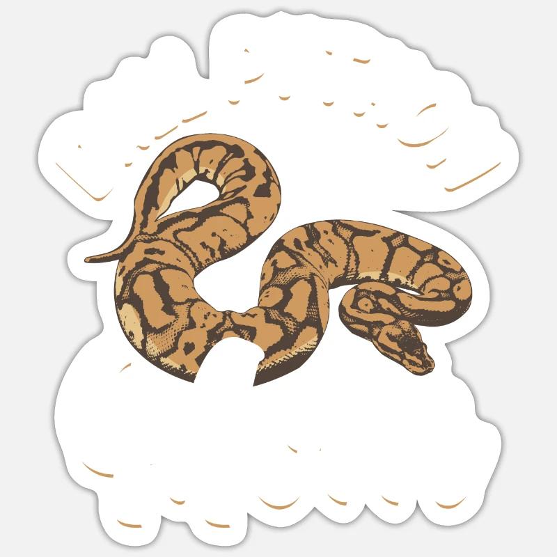 Serpent Python Ball | Cadeaux reptiles pour animaux de compagnie Sticker taille S (10 x 10 cm)