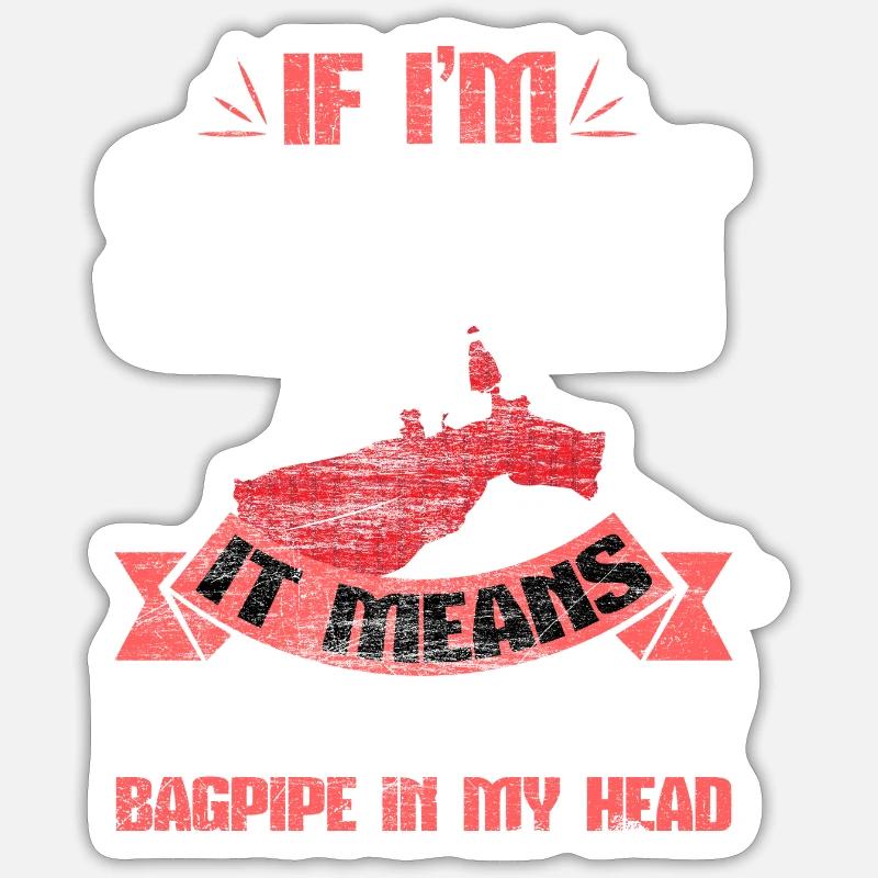 Cornemuse cornemuse musicienne idée cadeau Sticker taille S (10 x 10 cm)