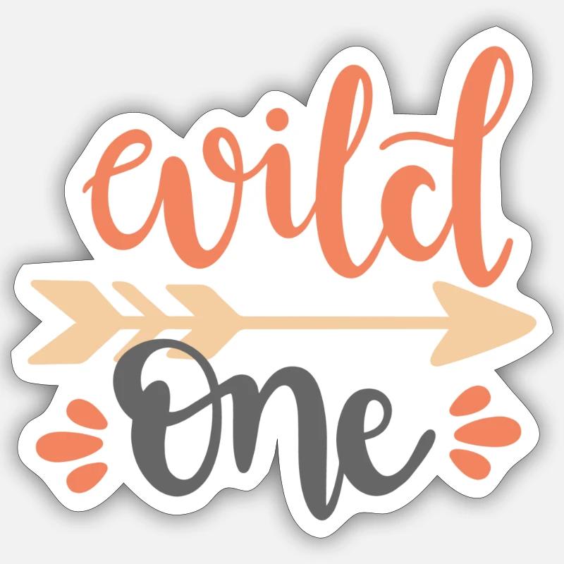 Wild one - Sticker size S (10 x 10 cm) - white matte