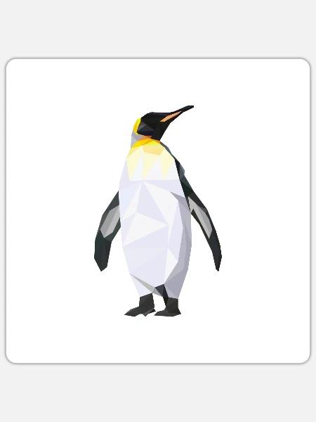 Geometrischer Pinguin Geometrisch - Sticker Größe S (10 x 10 cm) - Mattweiß