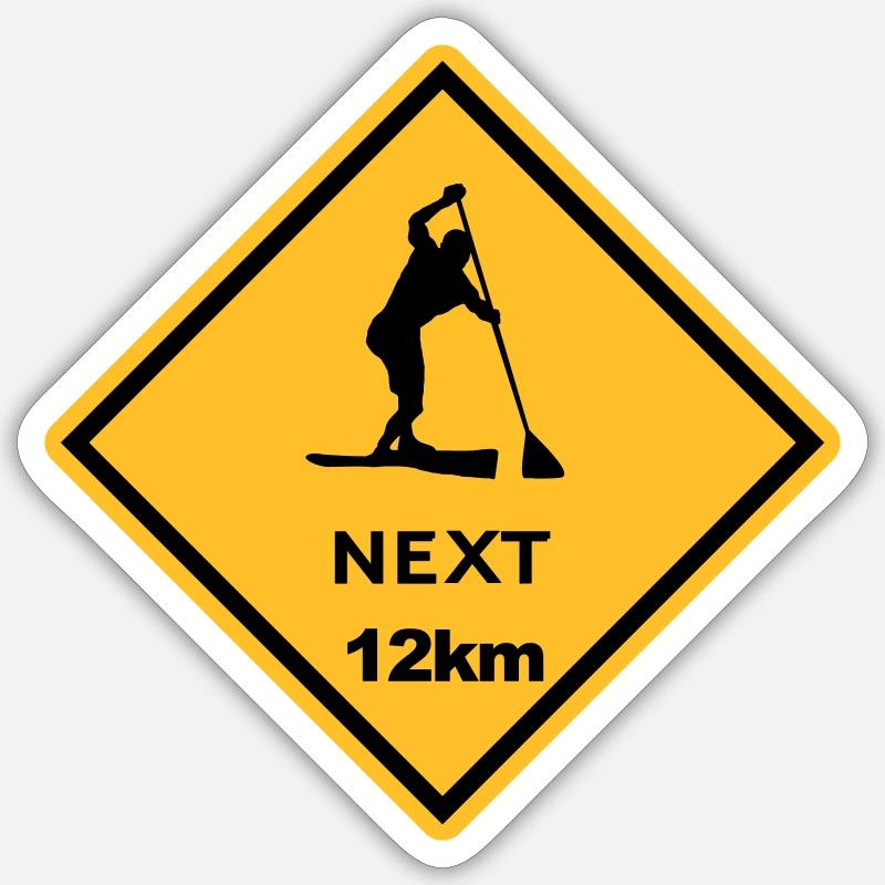 sup Australien Roadsign - Sticker Größe S (10 x 10 cm) - Mattweiß