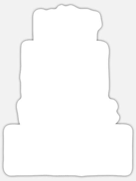 UND ZACK WIEDER UNBELIEBT - Sticker Größe S (10 x 10 cm) - Mattweiß