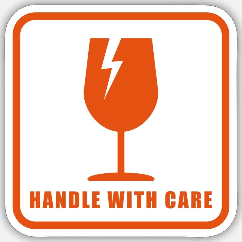 Manipuler avec précaution / cassable Sticker taille S (10 x 10 cm)