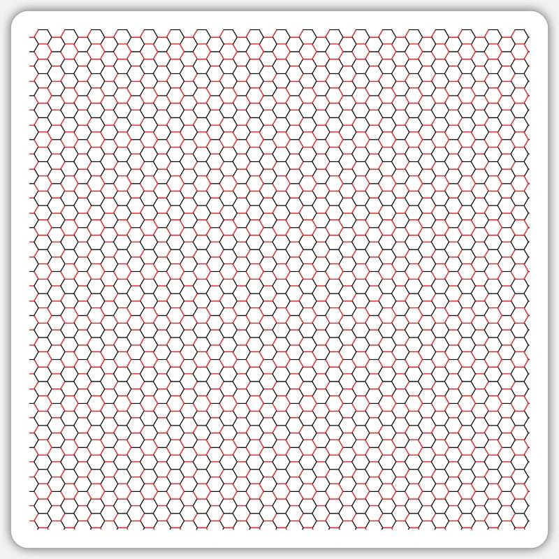 Forme hexagonale - Sticker taille S (10 x 10 cm) - blanc mat