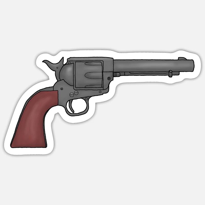 Colt Peacemaker - Sticker Größe S (10 x 10 cm) - Mattweiß