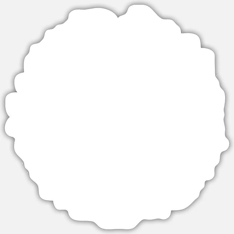 dotted round background white - Sticker size S (10 x 10 cm) - white matte