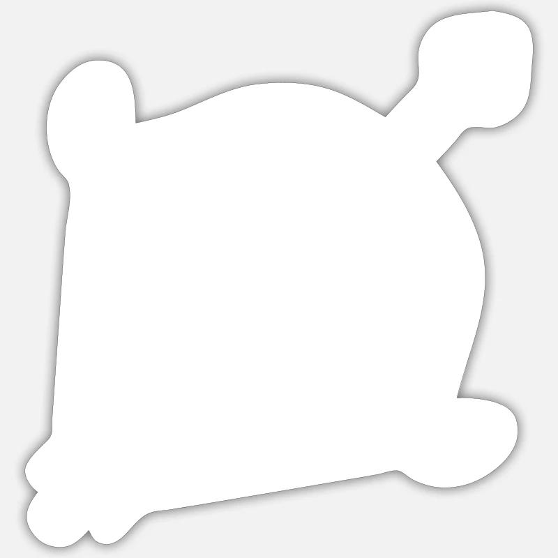 Pfeil und Bogen - Sticker Größe S (10 x 10 cm) - Mattweiß