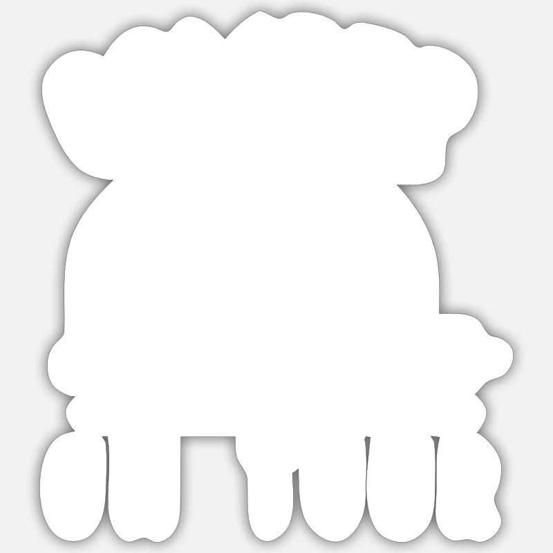 Camper on tour - Sticker size S (10 x 10 cm) - white matte