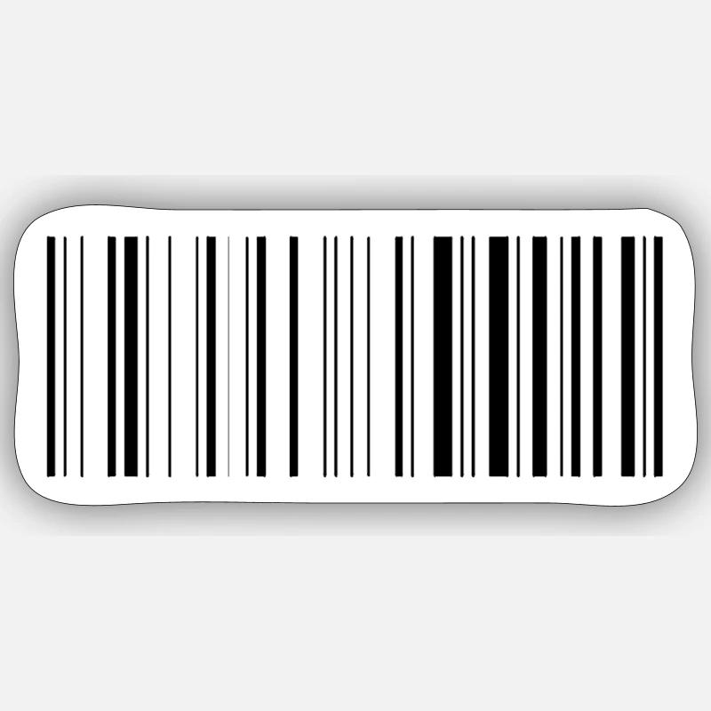Code à barres classique! Sticker taille S (10 x 10 cm)
