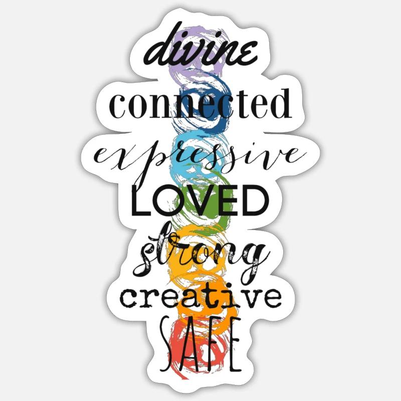 Chakra affirmation Sticker size S (10 x 10 cm)