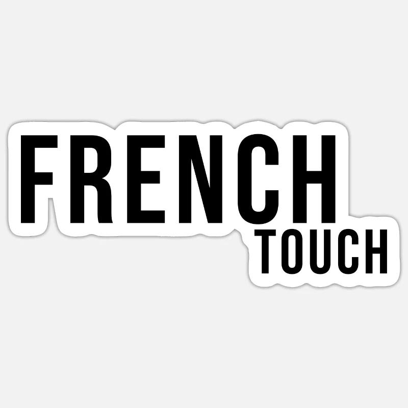 French touch - Sticker size S (10 x 10 cm) - white matte