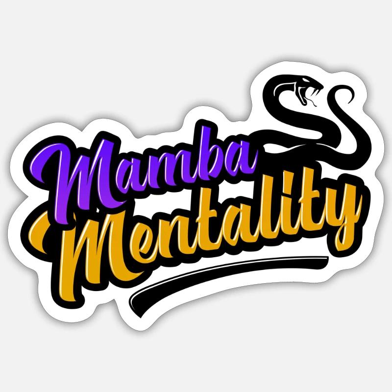 Mamba mentality - Sticker size S (10 x 10 cm) - white matte