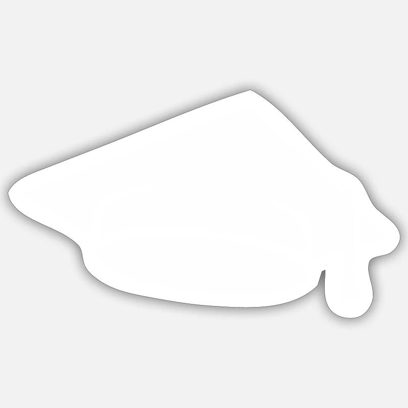 Abschluss Diplom Studium Student Studenten Hut - Sticker Größe S (10 x 10 cm) - Mattweiß