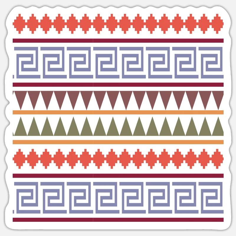 Indians pattern - Sticker size S (10 x 10 cm) - white matte