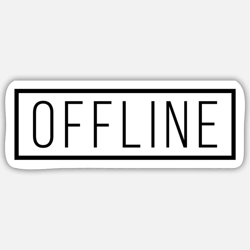 Offline - Sticker size S (10 x 10 cm) - white matte