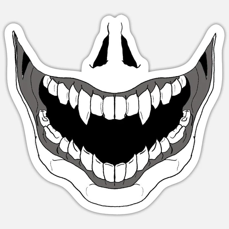 all teeth Sticker size S (10 x 10 cm)
