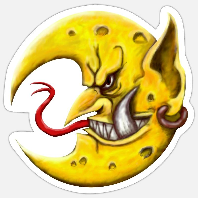Bad Moon - Sticker size S (10 x 10 cm) - white matte