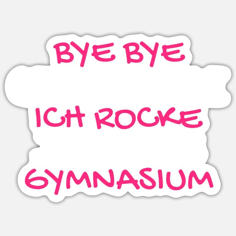 Gymnasium Einschulung Schulbeginn Geschenk - Sticker Größe S (10 x 10 cm) - Mattweiß