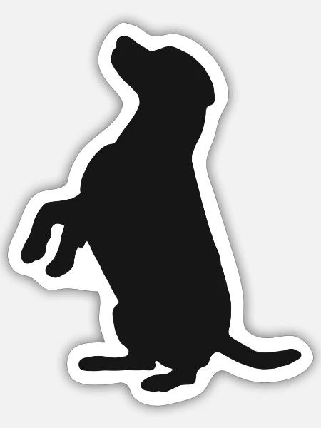 Beagle Hund Labrador Hunde Retriever Geschenk - Sticker Größe S (10 x 10 cm) - Mattweiß