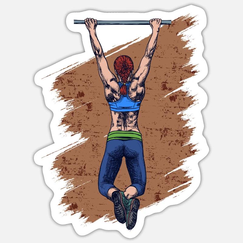 Pull Up Gym Workout Training Sport Gym Sticker size S (10 x 10 cm)