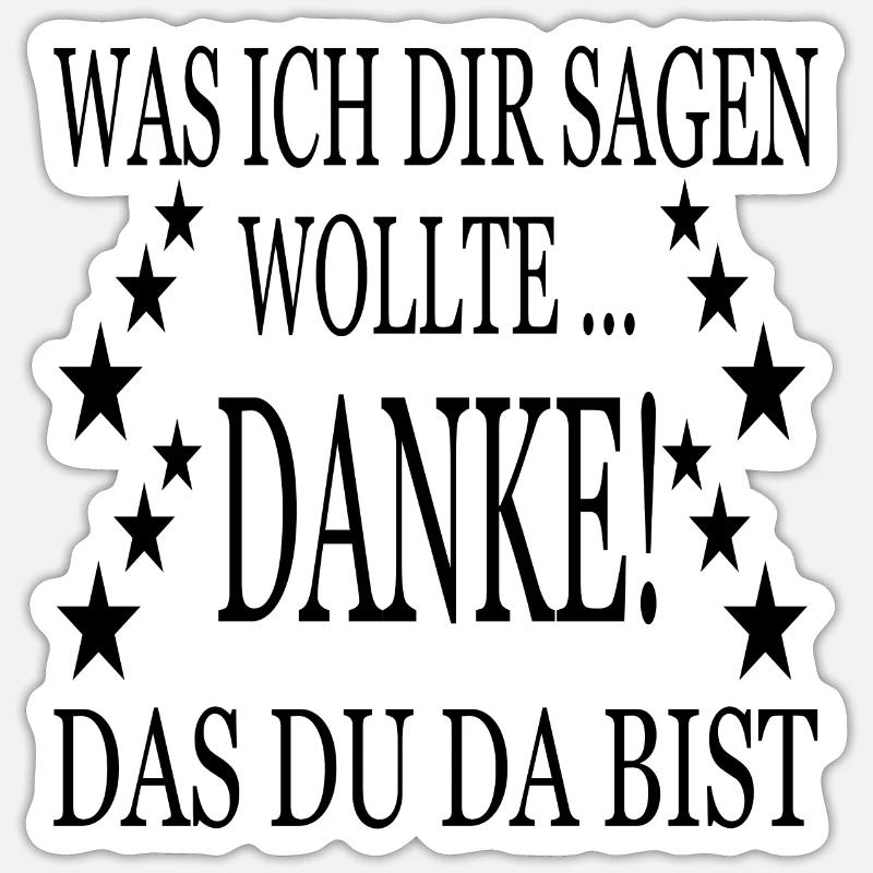 Danke an dich - Sticker Größe S (10 x 10 cm) - Mattweiß