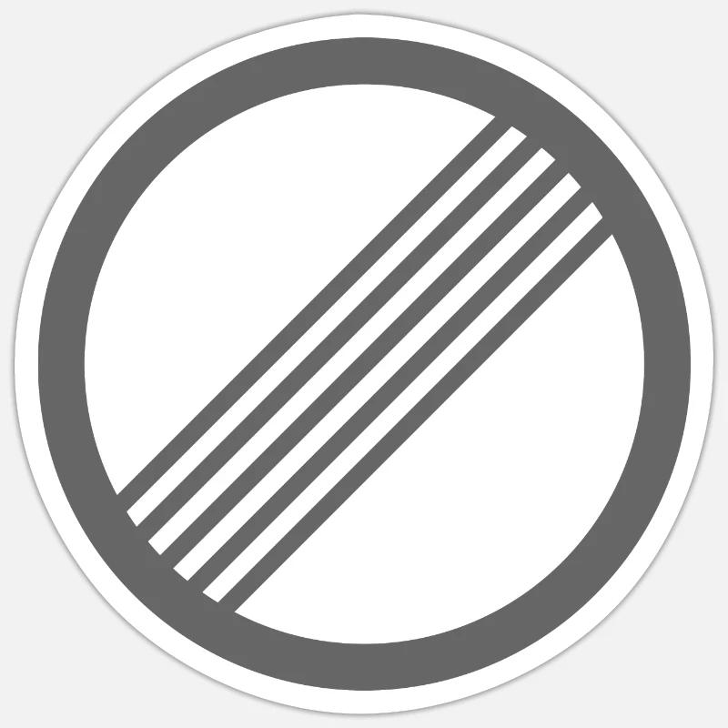 Verkehrsschild Geschwindigkeit Frei Autobahn Sticker Größe S (10 x 10 cm)