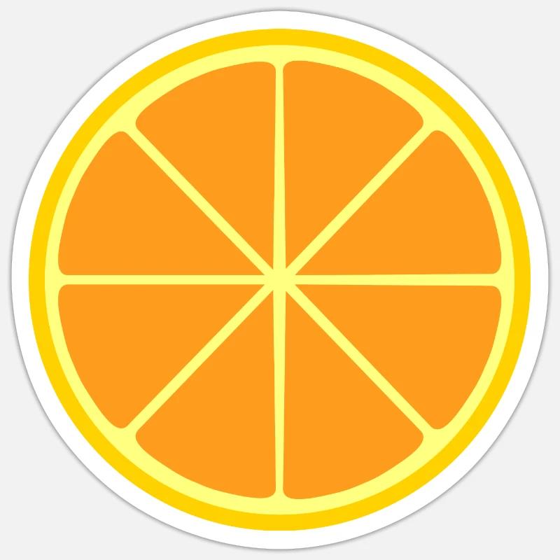 Orange fruit fruit design to personalize Sticker size S (10 x 10 cm)