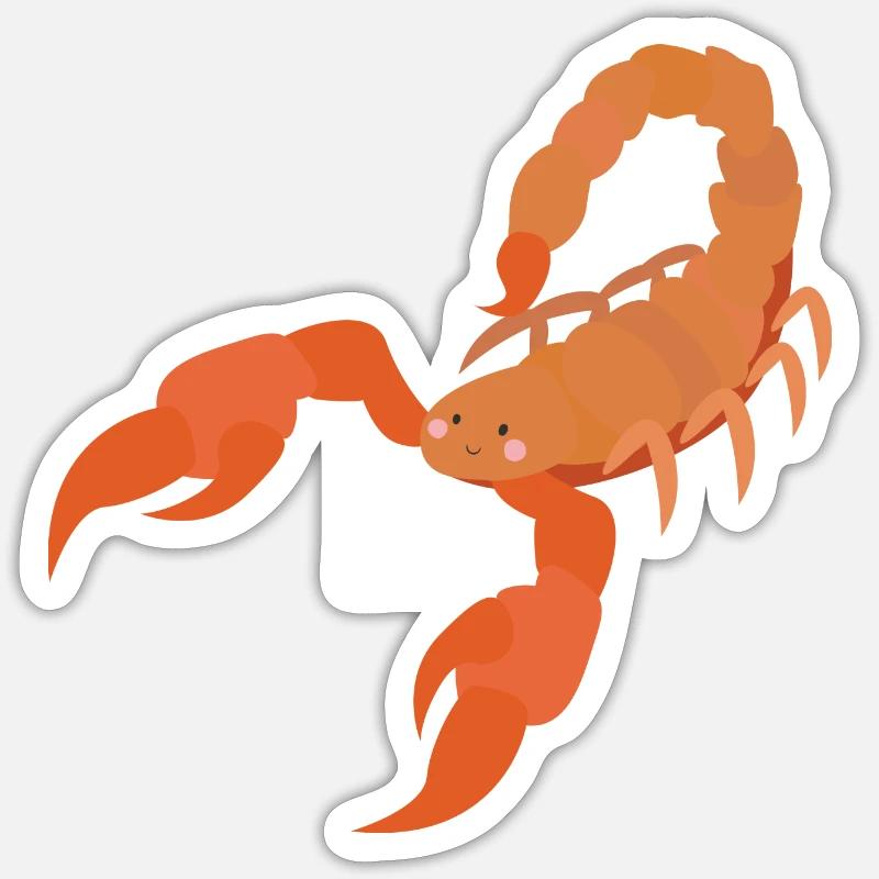 Scorpion - Sticker taille S (10 x 10 cm) - blanc mat