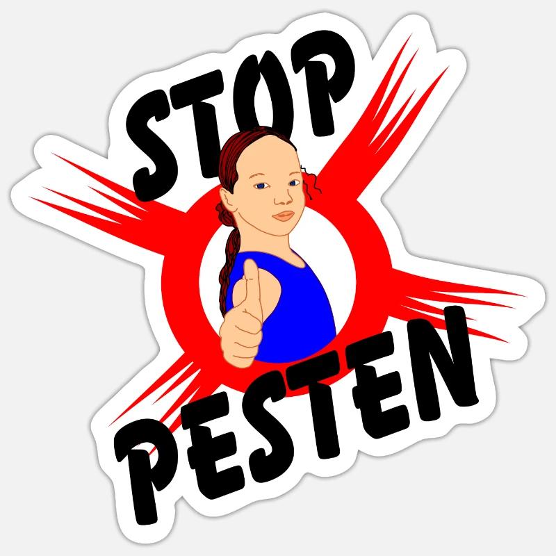 Arrêtez l’intimidation texte du logo ARRÊTEZ L’INTIMIDATION' Sticker taille S (10 x 10 cm)